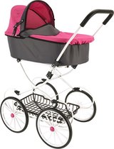 Poppenwagen Retro Roze / Grijs