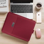 New Hoes Geschikt voor Macbook Air 2018 13.3 Inch Sleeve 4 piece set Spatwater proof Hoes met handvat - Bordeaux