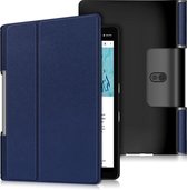 Tablet Hoes geschikt voor Lenovo Yoga Smart Tab 10.1 - Tri-Fold Book Case - Donker Blauw