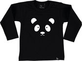 Panda longsleeve shirt 56 Zwart/Wit