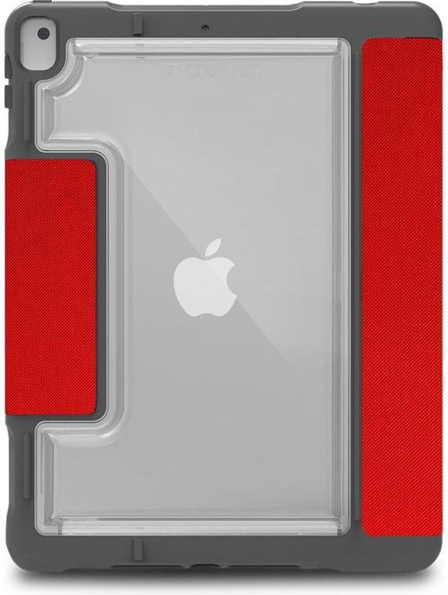 STM Dux Plus Duo iPad Hoes (10.2 inch, model 2019/2020, 7th/8th generatie), beschermhoes met auto-wake, Rood - Rugged