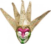 Rubie's Venetiaans Masker Geel/groen 35 Cm