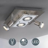B.K.Licht - Plafondspots - met 4 lichtpunten - GU10 fitting - draaibare opbouwspots - glas opbouwspots - incl. 4x GU10 - 3.000K - 250Lm