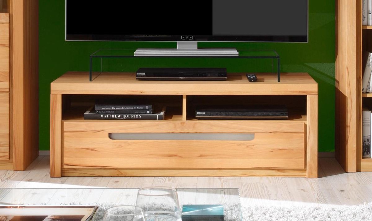 Erfenis Bevestiging landelijk Zimal TV-meubel 1 lade en 2 planken, beuken decor. | bol.com