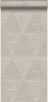 Origin Wallcoverings behangpapier metalen driehoeken warm zilver - 347590 - 53 cm x 10,05 m