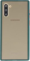 Combinaison de couleurs Coque rigide pour Samsung Galaxy Note 10 Vert foncé