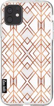 Casetastic Apple iPhone 11 Hoesje - Softcover Hoesje met Design - Copper Geo Print