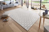Modern vloerkleed Novalie - crème/grijs 80x200 cm