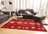 Bohemian vloerkleed Boho Geometric - rood 80x150 cm