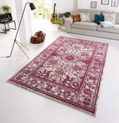 Design vintage tapijt Glorious - violet/crème 200x290 cm