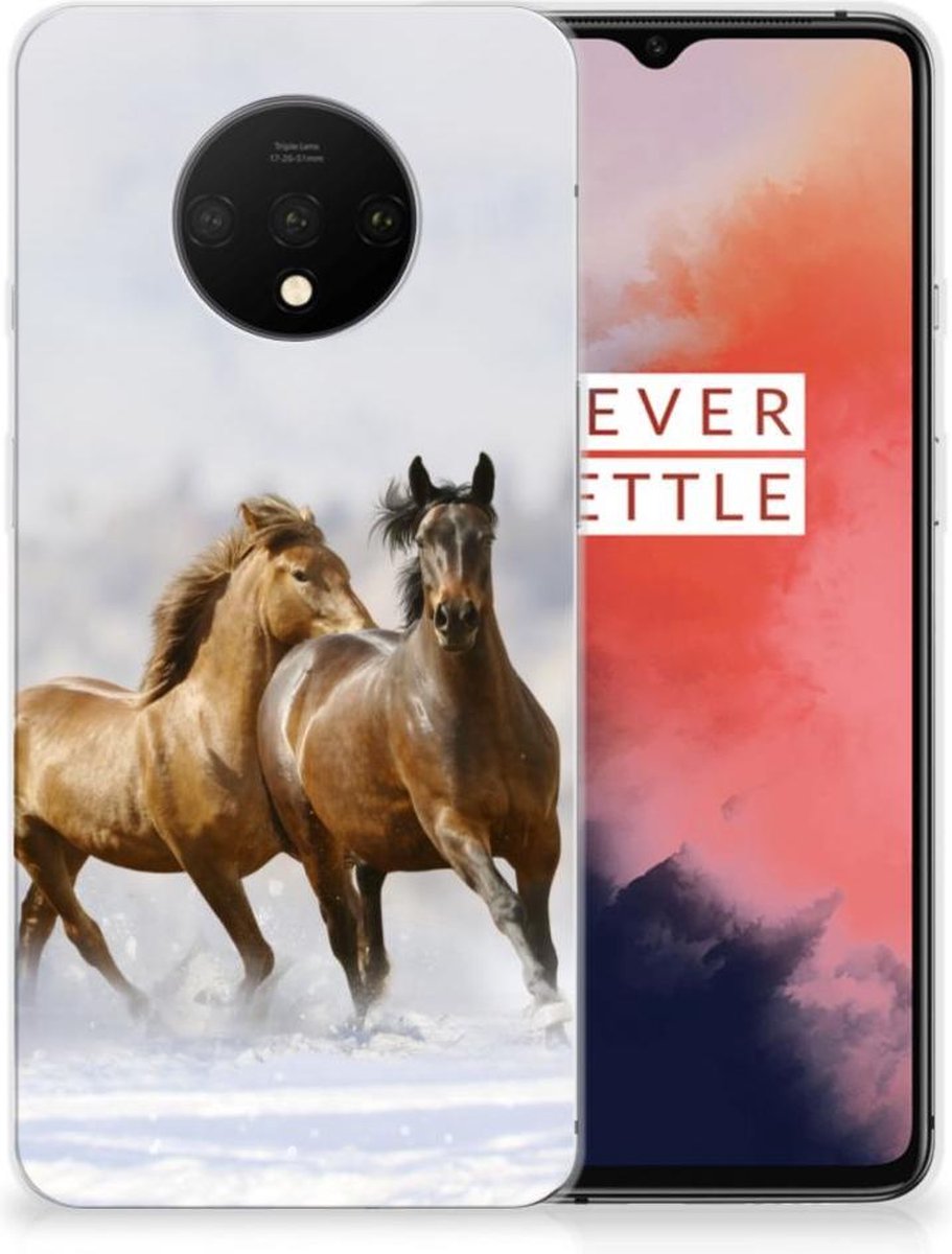OnePlus 7T TPU Hoesje Paarden