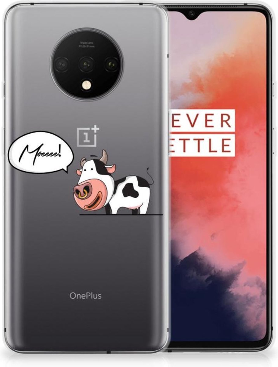 TPU Hoesje voor OnePlus 7T Telefoonhoesje met Naam Cheeky Cow