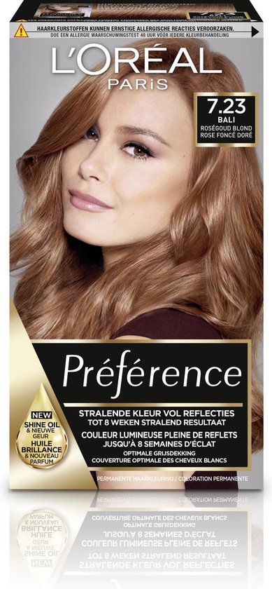L'Oréal Preference Haarkleuring 7.23 Rich Rose - Rosegold Blond | bol.com