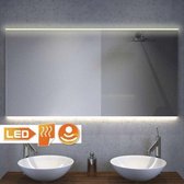 Badkamerspiegel met LED verlichting, verwarming, touch sensor en dimfunctie 120x70 cm