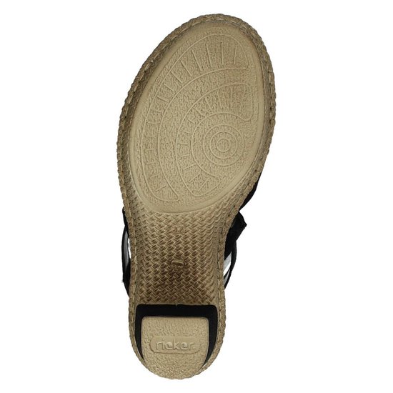 Rieker Dames sandalen Sandalen Hak - zwart - Maat 36 - Rieker