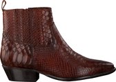 Omoda Sonia Enkellaarsjes - Enkelboots - Dames - Cognac - Maat 37