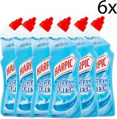 Harpic Active Fresh Toiletreiniger Gel Ocean Fresh - 750ml x6