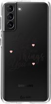 Casetastic Samsung Galaxy S21 Plus 4G/5G Hoesje - Softcover Hoesje met Design - Love is about Print