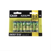 Calex 8-Pack AA batterijen - Penlite Alkaline Longlife