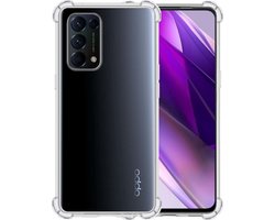 Hoesje - Geschikt voor OPPO Find X3 Lite - Sterk & Shockproof - Siliconen Shock Case - Hoes Cover - Telefoonhoes - Transparant