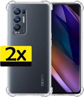 Oppo Find X3 Neo Hoesje Transparant Shockproof Case - Oppo Find X3 Neo Case Hoesje - Oppo Find X3 Neo Hoes Cover Transparant - 2 Stuks