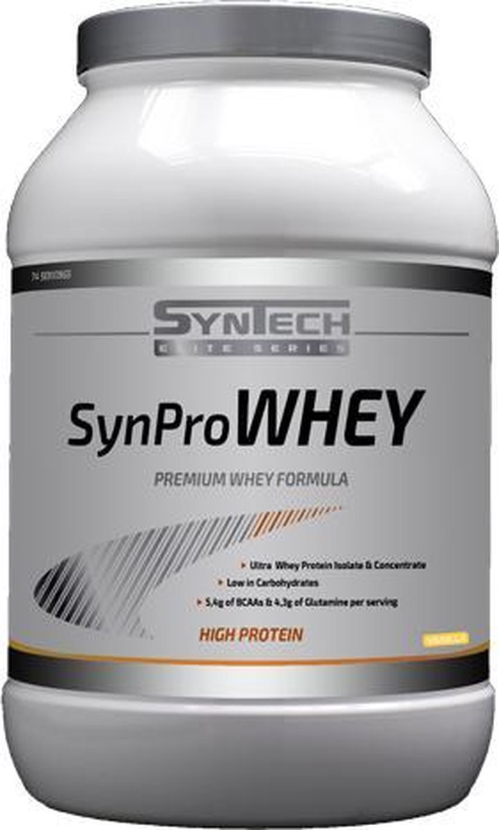Syntech Synpro Whey - Banaan - 2.04kg - Eiwit - Whey - Protein - BCAA - Glutamine - Spiergroei - Spierherstel