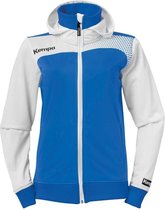Kempa Emotion Hood Jacket Dames Azuur Blauw-Wit Maat 2XL