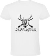 Jaag me niet op Heren t-shirt | jager | jagen | werk | collega | collega's | cadeau | Wit
