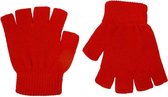 Rode Vingerloze Handschoenen | Maat One Size Fits All