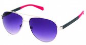 Kost Zonnebril 21-045 Unisex Piloot Zilver/rood/zwart