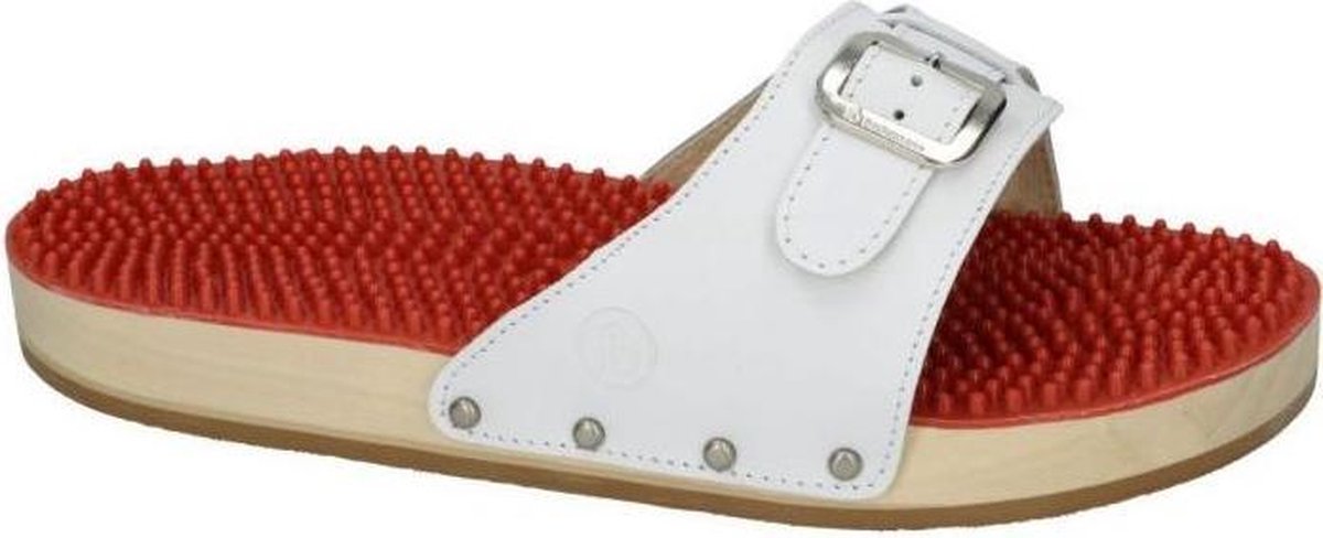 Berkemann 00107-100 noppen sandale pantoffel/slippers wit | bol
