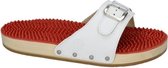 Berkemann 00107-100 noppen sandale pantoffel/slippers wit