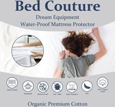 Bed Couture - Hoogwaardige Organic Matrasbeschermer - 100% Waterdicht, Optimale Bescherming - Ademend, Antibacterieel - 100x200 cm - hoekhoogte 40cm met rondom elastiek