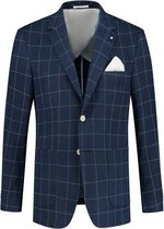 GENTS | Colbert Heren ruit blauw wit 0147 Maat 50