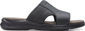 Clarks - Heren schoenen - Hapsford Slide - G - black tumbled leather - maat 8,5