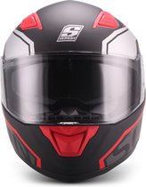 SOXON ST-1001 integraal helm, motorhelm, scooterhelm ECE keurmerk, Rood, XL hoofdomtrek 61-62cm