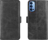 OPPO Reno 4 Hoesje - Mobigear - Slim Magnet Serie - Kunstlederen Bookcase - Zwart - Hoesje Geschikt Voor OPPO Reno 4