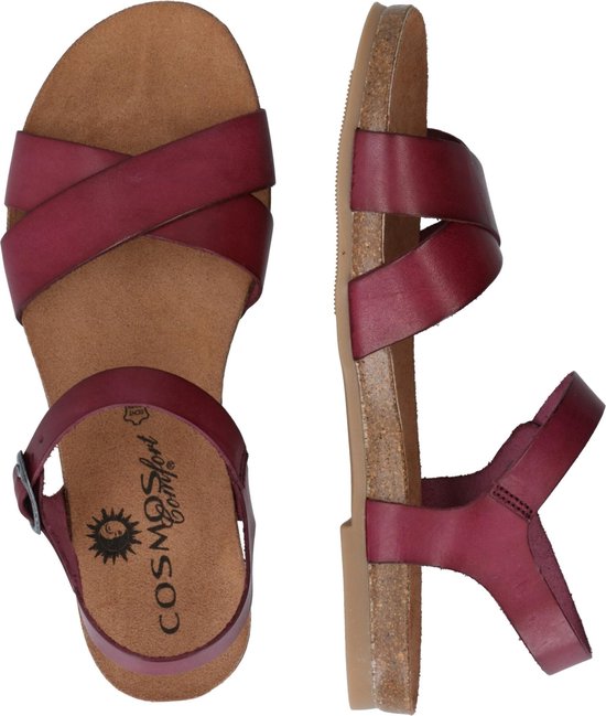 Cosmos Comfort sandalen met riem Bourgogne-38 | bol.com