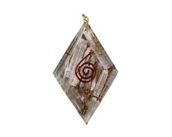 Orgoniet Hanger Diamantvormig met Seleniet