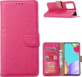 Hoesje Geschikt Voor Samsung Galaxy A52 hoesje Pink - Hoesje Geschikt Voor Samsung Galaxy A52 5G bookcase met Pasjeshouder