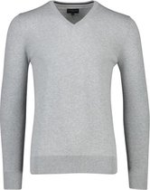 Cavallaro Napoli - Heren Trui - Tomasso V-neck Pullover - Grijs Melange  - Maat XL