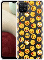 Hoesje Geschikt voor Samsung Galaxy A12 Emoji