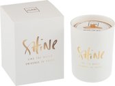 J-Line Geurkaars Shine Glas Wit Small-50U