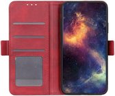 OnePlus 9 Pro Hoesje Portemonnee Book Case met Stand Rood