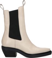 Sacha - Dames - Beige chelsea boots met spitse neus - Maat 37