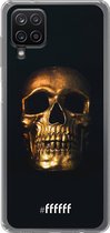 6F hoesje - geschikt voor Samsung Galaxy A12 - Transparant TPU Case - Gold Skull #ffffff