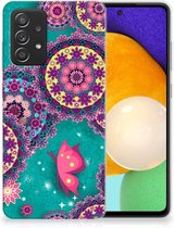 Coque Smartphone pour Samsung Galaxy A52 (5G/4G) Coque Cercles Et Papillons