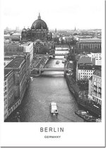 World Cities Poster Berlin - 60x80cm Canvas - Multi-color