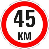 Maximaal 45 km sticker, A1 400 mm