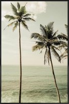 JUNIQE - Poster met kunststof lijst Sea Breeze -13x18 /Groen